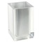 Square Silver Finish Toothbrush Holder
